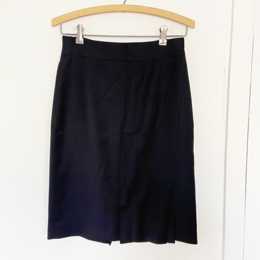 LK Bennett side pleat black pencil skirt EU 36 US 4‎